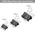 100pcs Binder Clips Assorted Sizes, Black Paper Clamps, Medium, Small, Mini 3 Sizes with Box for Office, School and Home...