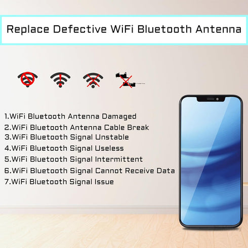 for iPhone 11 PRO MAX WiFi Bluetooth Antenna Flex Cable Replacement 11PROMAX WLAN Bluetooth Antenna Connector with Repair Fix Tool A2161 A2220 A22...