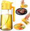 2 in 1 Glass Oil Sprayer&Dispenser:Large Olive Oil Dispenser for Kitchen Cooking,17oz/500ml Glass Oil Dispenser Spray Bottle for Searing Meat,Diet...