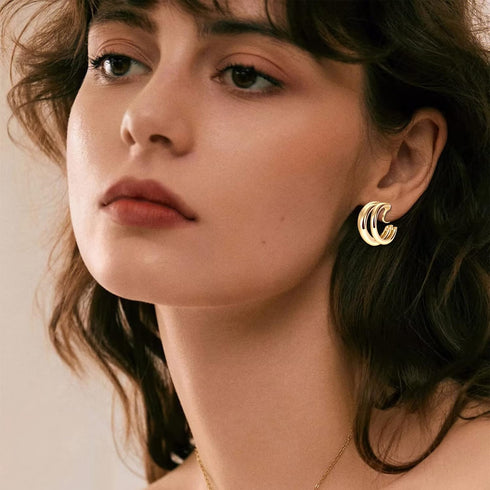 15 Pairs Clip On Earrings for Women Non Pierced Gold Sliver Cute Earrings Crystal Earrings Pearl Earrings Charming Fashion Chunky Hoop Earrings Se...
