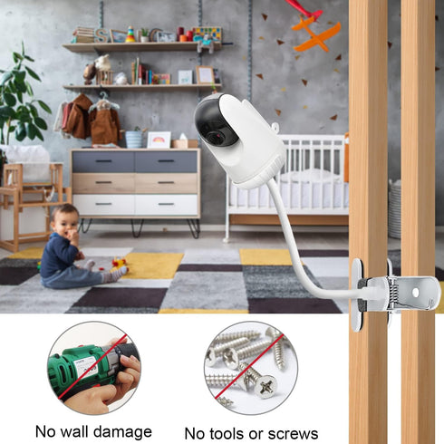 Baby Monitor Mount Compatible with VAVA Baby Monitor and Hipp Baby Monitor Camera 15.7 inches Flexible Long Gooseneck Arm, Baby Monitors Holder fo...