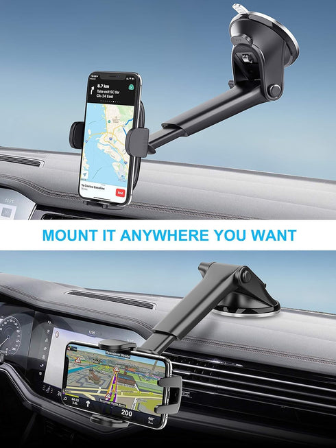 APPS2Car Suction Cup Car Phone Holder Mount, Dashboard/Windshield/Window Phone Holder with Ultra Sticky Gel Pad, Compatible with iPhone, Samsung, ...