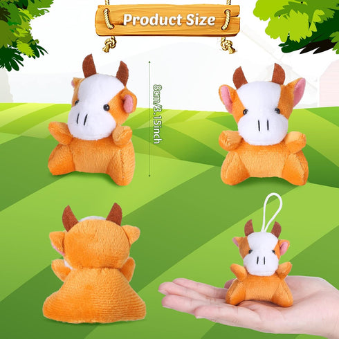 Aoriher 24 Pcs Horse Plush Stuffed Animal Horses Keychain Mini Horse Toys 3.15 Inch Horse Party Favor with Detachable Chain for Farm Themed Birthd...