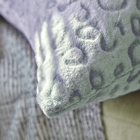 FY FIBER HOUSE Leopard Print Pillow Cover 18 x18 Flannel Fleece Throw Pillow Cases Covers for Couch Bed Sofa Set of 2, Blue...