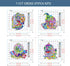 ZuoAnLF 4 Packs Stamped Cross Stitch Kits for Adults,Stamped Cross-Stitch Needlepoint Counted Kits Beginners,Embroidery Kit Arts and Crafts for Ho...