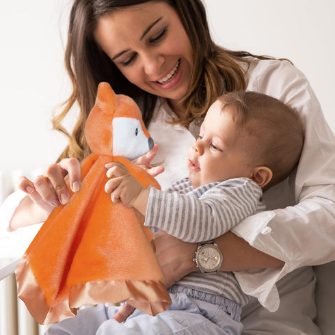 Fox Baby Security Blanket Loveys for Babies Boys Girls, 15" Soft Lovies for Babies, Fox Security Blanket with Stuffed Animal, Baby Gifts for Toddl...