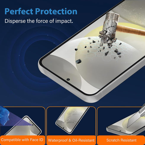 bersem [2 Pack Tempered Glass Screen Protector Compatible with Samsung Galaxy S24 Plus 5G, Auto-Alignment Kit, Bubbles Free, Case Friendly, Anti-S...