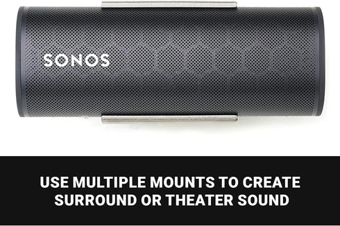 Spartan Mounts Bluetooth Speaker WHITE Wall Mount - for SONOS ROAM Bluetooth Speaker, Low Profile, Home, Office, Garage, Dorm, Patio, Auto, RV, Bo...