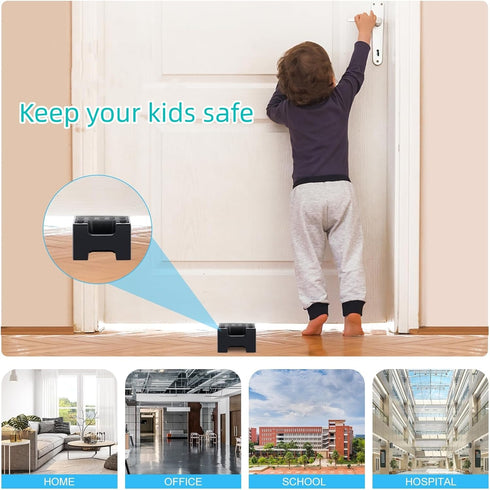 Door Stopper,4 Pack Flexible Rubber Door Stops Wedge Holder,DIY Furniture Levelers for Doors, Tables of Home Improvement?Office?School?Factory etc...