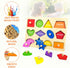 Wooden Shape Peg Puzzles, Montessori Educational Toy Baby Puzzle, 12 Geometric Shape Puzzle with Board Knob, Preschool Wooden Puzzles for Toddlers...