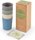 WeeSprout Bamboo Toddler Cups - 4 pc Set (10 fl oz), Organic & Non-Plastic Cup Pack for Toddlers, Big Kids or Baby, Natural...