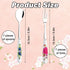 14 Pcs Dessert Forks and Spoons Silverware Set,Stainless Steel Cutlery Forks,Mini Coffee Spoons Pastry Forks with Porcelain Handles,Cake Forks Tea...