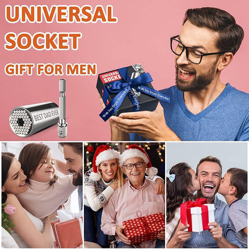 Stocking Stuffers for Men Dad Gifts, Universal Socket Sets Tool Birthday Christmas Gifts BEST DAD EVER for Boyfriend Son Husband Dad Grandpa Cool ...