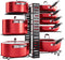 MUDEELA Pots and Pans Organizer Rack under Cabinet, 8-Tier Kitchen Organizers and Storage Pot Racks, Adjustable Pot Organizers inside Cabinet with...