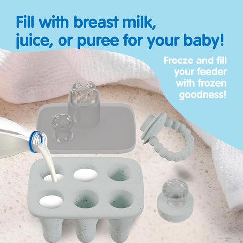 Baby Fruit Feeder-Fruit Holder for Baby BPA-Free Silicone Feeder Baby Fruit Feeder for Babies 4-12 Months Baby Fruit Food Feeder Pacifier Breast M...