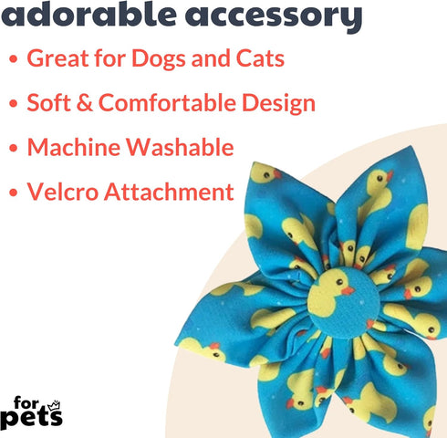 Huxley & Kent Pet Pinwheel | Lucky Ducky (Large) | Easter Spring Velcro Collar Accessory for Dogs/Cats | Bow Collar Attachment | Cute, Comfortable...