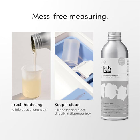 Dirty Labs | Scent Free | Bio-Liquid Laundry Detergent | 32 Loads (8.6 fl oz) | Hyper-Concentrated | High Efficiency & Standard Machine Washing | ...