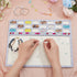 BENECREAT Large Rectangle Felt Beading Mat, Felt Bead Design Boards with Centimeter Alphabetic Scale Beads Tray Bead Pads for Art Crafts Jewelry M...