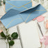 Whaline 50Pcs Business Envelopes with Gold Border Dusty Blue Mailing Envelopes V-Flap Envelopes for Invitations Mailing Letters Checks Sending Car...
