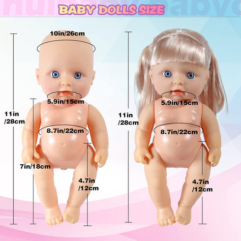 19Pcs 8-10-inch-Doll-Clothes-Accessories Baby-Doll-Clothes Costumes Outfits Christmas Birthday Gift for Little Girl...