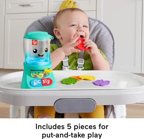 Fisher-Price Laugh & Learn Baby & Toddler Toy Counting & Colors Smoothie Maker Pretend Blender with Music & Lights for Ages 9+ Months...