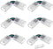 90 Degree Angle 4 Pin Track Lighting Connectors 10Mm Wide Unwired Gapless Solderless Transparent Extension Wire L Shape Led Corner Connectors(6Pcs...