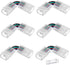 90 Degree Angle 4 Pin Track Lighting Connectors 10Mm Wide Unwired Gapless Solderless Transparent Extension Wire L Shape Led Corner Connectors(6Pcs...