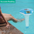 Pool Thermometer Floating Easy Read, Solar Powered Digital Pool Thermometer, IPX-8 Waterproof, Digital Temperature Gauge with Rope for Swimming Po...