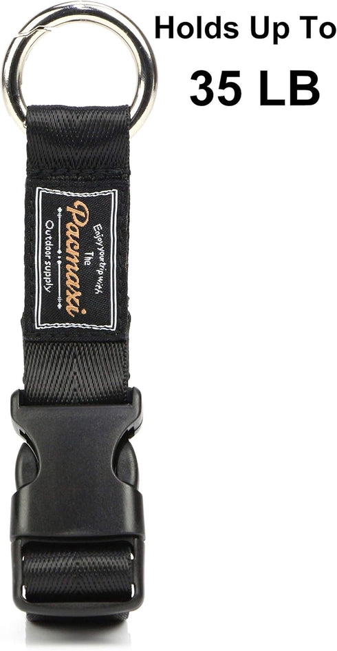 PACMAXI Stroller Hook, 2 Pack Multi Purpose Organizer Hooks Clip for Stroller, Wheelchair, Rollator, Walker (Black)...