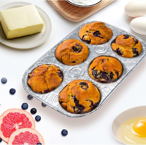 (10pack Muffin Pan 6-Cup Cupcake Aluminum Pans Favorite Muffin Tin Size for Baking Cupcakes Muffins and Mini Pies - Standard Size...