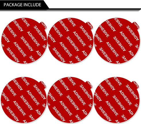 PKYAA Dashboard Pad Mounting Disk Sticky Adhesive Replacement Kit, 6pcs 3.15"(80mm) Circle Heat Resistant Double-Sided Stickers for Suction Cup Ca...