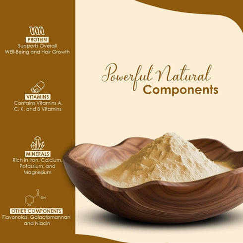 Mi Nature Fenugreek Powder - 100% Natural Trigonella Foenum Seeds - Pure Methi Powder for Cooking, Hair and Skin Care - 100g (3.5oz) Resealable Po...