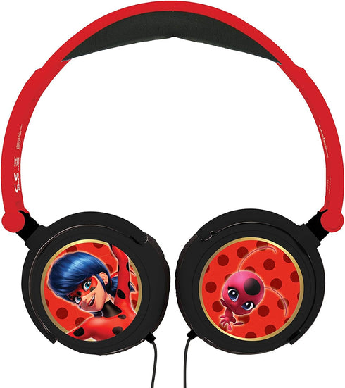 LEXiBOOK, Miraculous LadyBug Tikki, Stereo Headphones, safe volume, foldable and adjustable, red, HP015MI...