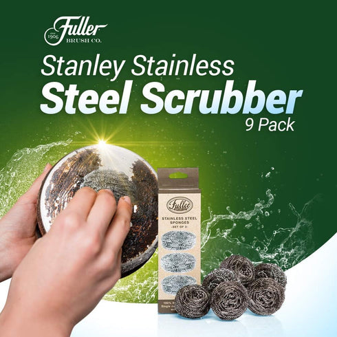 Fuller Brush Heavy Duty Stainless Steel Kitchen Cleaner Scrubbing Scour Sponges - 9 Pack...