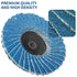 9Pcs 2 inch Flap Disc Zirconia Alumina Quick Change Sanding Discs Flat Roll Lock Disc with 1Pc Disc Pad Holder for Rotary Tools Die Grinder, T27 1...
