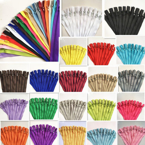 WKXFJJWZC 40pcs Nylon Coil Zippers Tailor Sewer Craft 50CM (20 Inch) Crafter's &FGDQRS (20/Color) (Mix)...