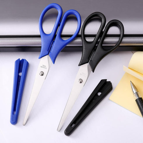 6.5in Multipurpose Scissors, Stainless Steel Sharp Shears for Office Home School Students Household General Use Craft Supplies - 2 Pack...