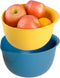 BLUE GINKGO Rice Strainer and Kitchen Colander Set - Strain Rice, Quinoa and Small Grains - Soak, Wash and Drain Vegetables and Fruit - (4 Quart B...