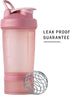 BlenderBottle Shaker Bottle with Pill Organizer and Storage for Protein Powder, ProStak System, 22 Ounce, Midnight Black...