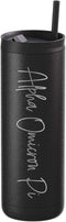 Alpha Omicron Pi 20oz Skinny Tumbler with Straw (Black)...