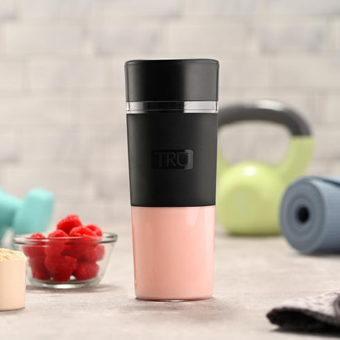 TRU Hydration Blender Single-Button Operation USB Rechargeable Battery (Black)...