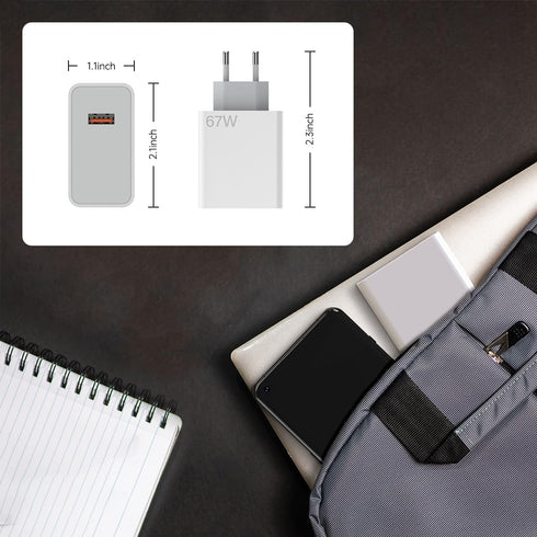 67W for Xiaomi European Turbo Charger Europe Travel Plug Adapter Hypercharge for Xiaomi 14 13 12 13t 12t 12s Pro Lite Redmi Note K70 K60 K50 11 11...