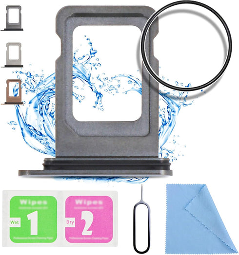 ASDAWN for iPhone 11 Pro Max SIM Card Slot Tray Holder Replacement for iPhone 11 Pro SIM Card Tray Slot Waterproof Rubber Ring and SIM pin(Single ...