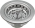 Spin and Seal Kitchen Basket Strainer Solid Stainless Steel Construction Fits 3-1/2"-4" Universal Fit, Removable Spin and Seal Strainer Assembly, ...