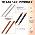 3 Pairs Extra Long Cooking Chopsticks - 15.3 Inch Stainless Steel and 16.5 Inch Wooden Kitchen Chopsticks for Hot Pot, Frying, Noodle, and Cooking...