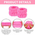 2Pcs Hot Pink Spa Headbands for Washing Face 4Pcs Wrist Washbands, Adjustable Skincare Headbands Make Up Headbands Face Wash Headbands...