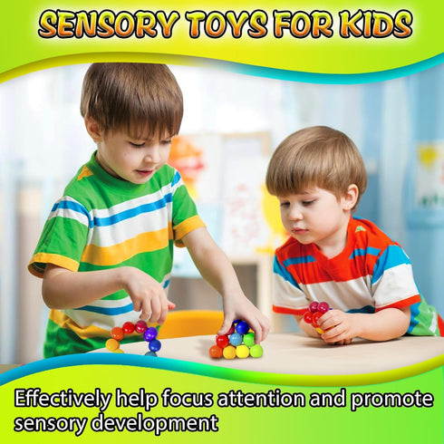 Autism Sensory Fidget Toys for Kids Toddler Adluts, Autistic Travel Toys Puzzle Ball ADHD Small Quiet Cool Stress Toy Stocking Stuffer Gift for Bo...