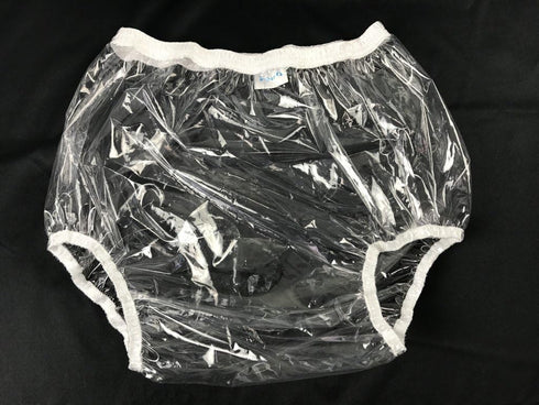 Adult Incontinence Pull-on Plastic Pants 3 Pack (Small, Glass Clear)...
