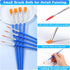 Small Paint Brushes Bulk, Anezus 50 Pcs Flat Tip Paint Brushes with Round Acrylic Paint Brushes Set Craft Brushes for Classroom Acrylic Watercolor...