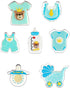 Baby Shower Series Cookie Cutters Set of 7 pcs, Stainless Steel Fondant Cutter Molds Baking DIY...